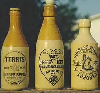 3 ginger beer bottles