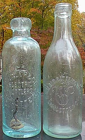 Hutchinson and Crown Top versions of the Valaer soda