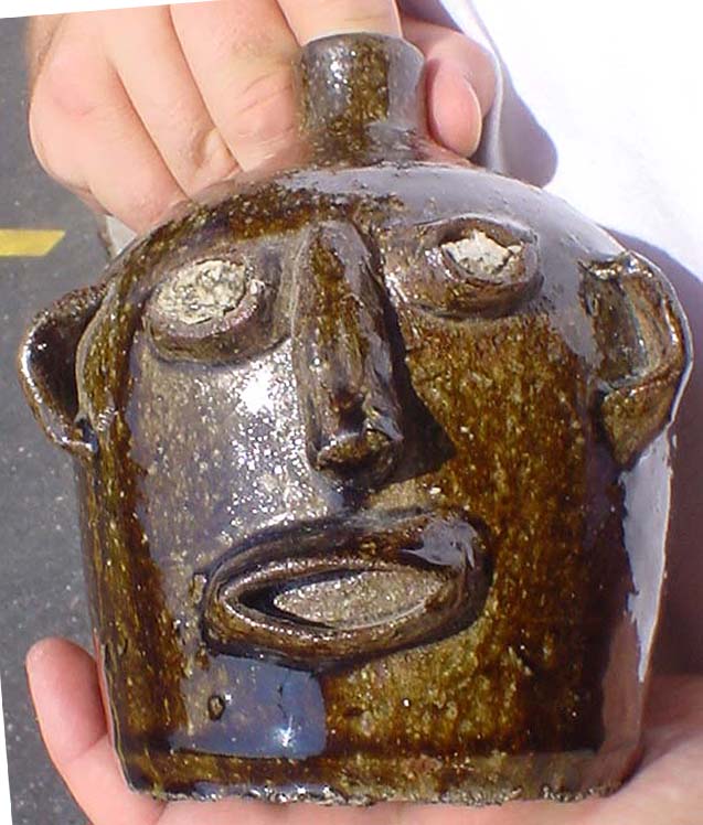 A closer look at the incredible Meaders face jug